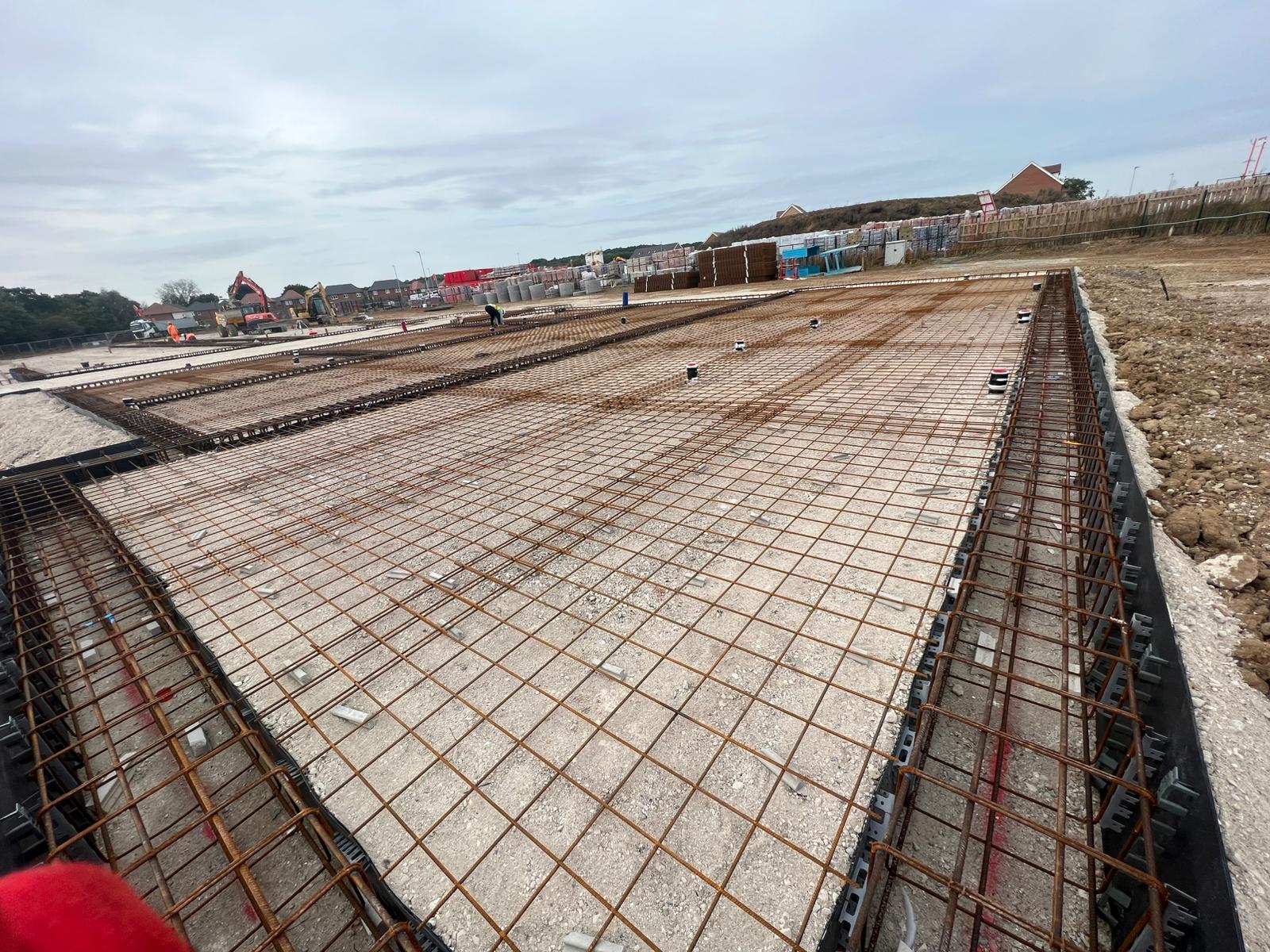 Foundation reinforcement across residential plots at Barking Riverside
